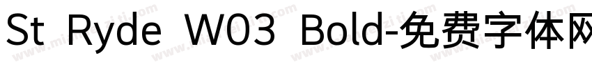 St Ryde W03 Bold字体转换